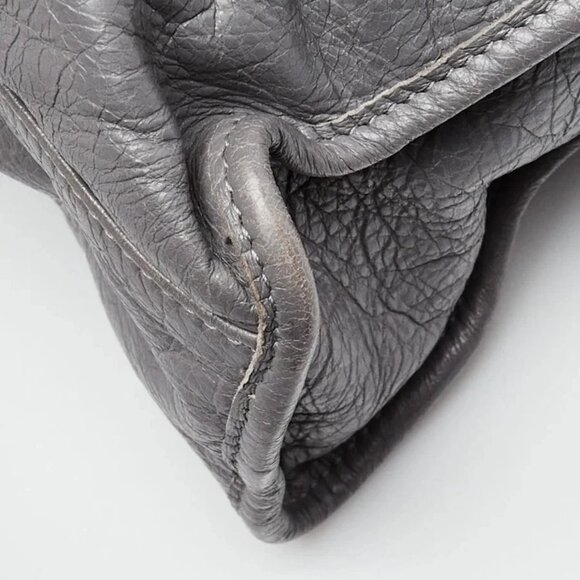 Balenciaga Gris Cendre Lambskin Leather Metallic Edge City S Bag - Picture 4 of 12